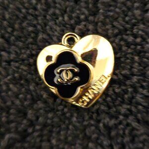 Gold Flower Heart Charm